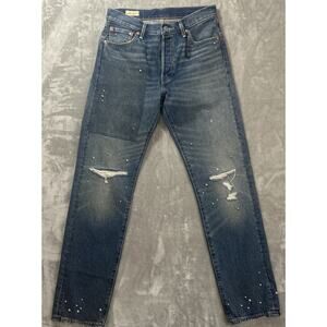 Levis Premium 501 '54 Jeans Original Fit Studded Distressed Pants Mens 30 x 32
